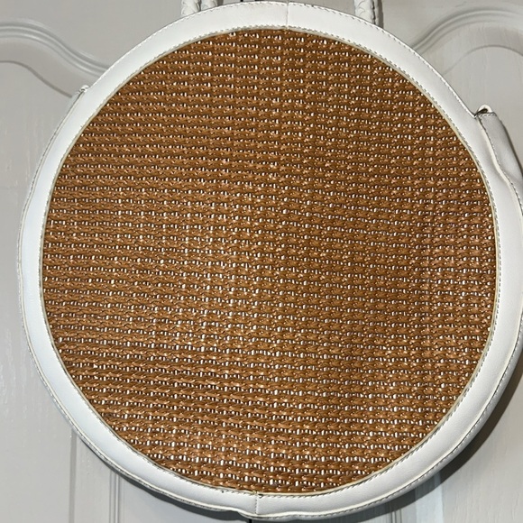 Sole Society White and Rattan Large Handbag - Picture 2 of 16